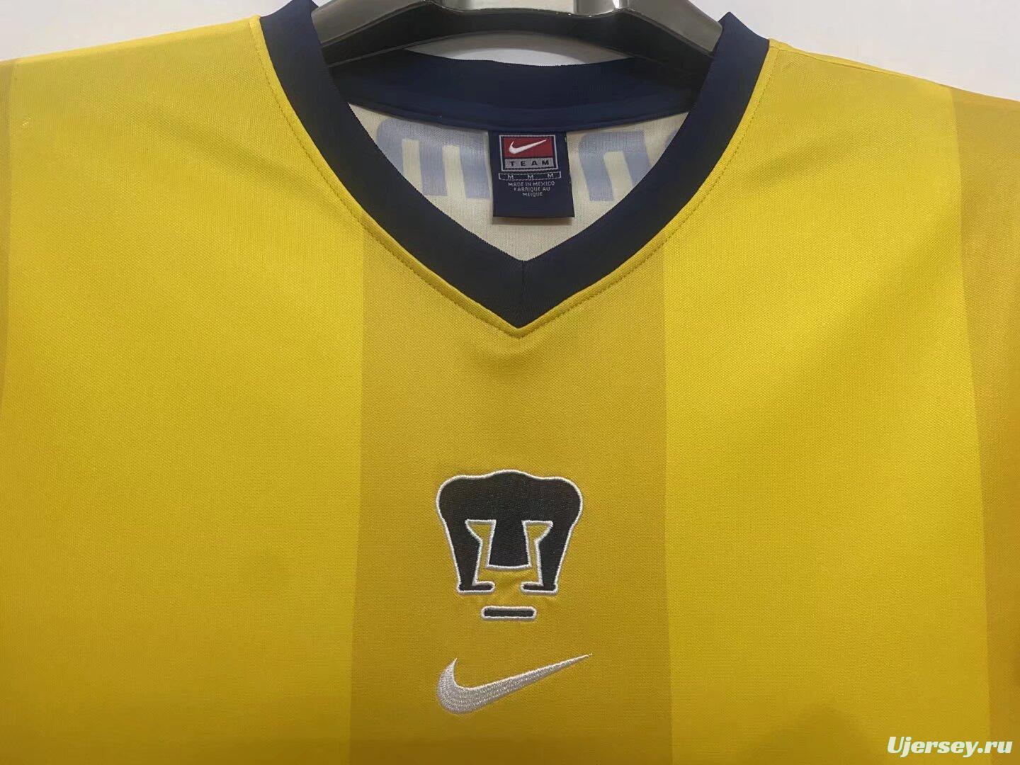 Retro 00/01 Pumas UNAM Away Yellow Jersey