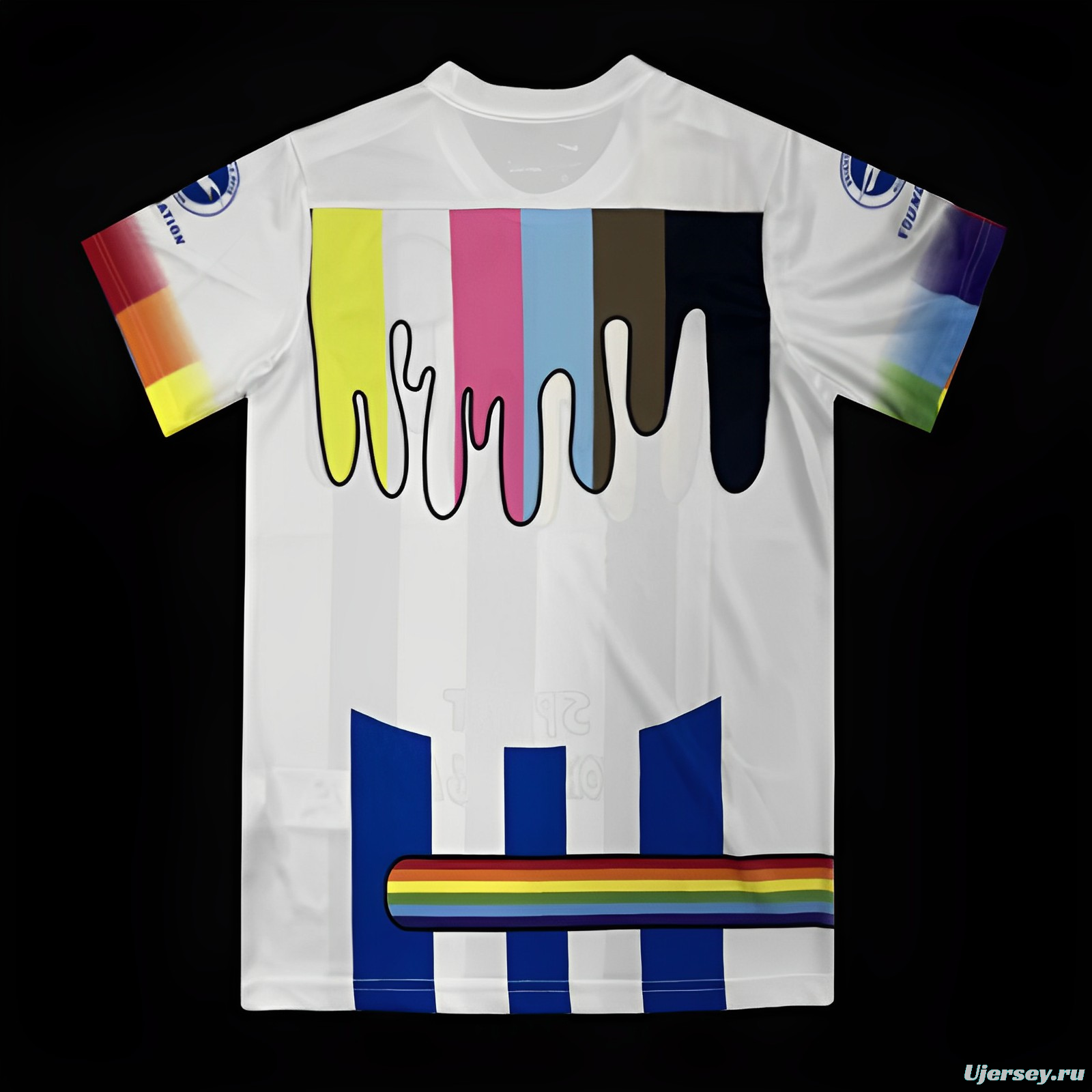 23/24 Brighton Pre-Match Rainbow Laces Sussex Cchoolgirl Designs Jersey