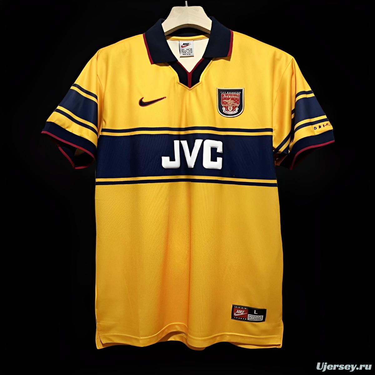 Retro 97/99 Arsenal Away Yellow Jersey