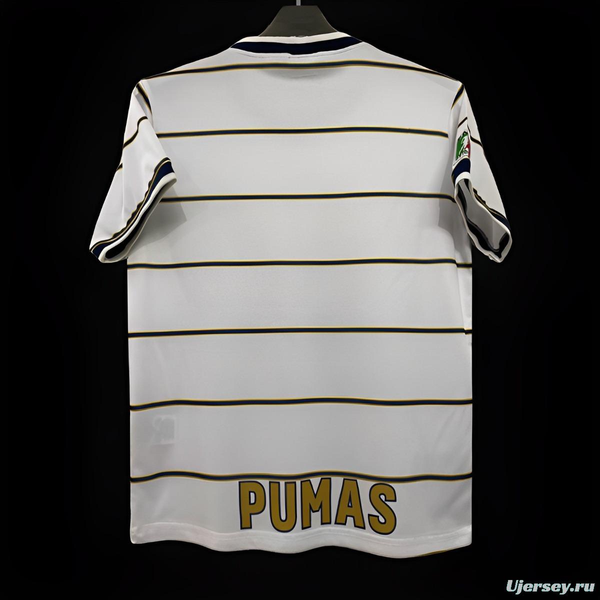 Retro 97/98 Pumas UNAM Away White Jersey