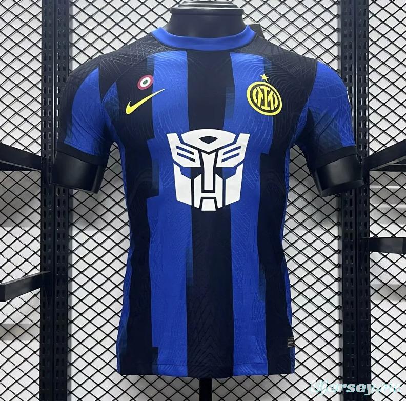 Player Version Retro 23/24 Inter Milan x Transformers Home Special Jersey