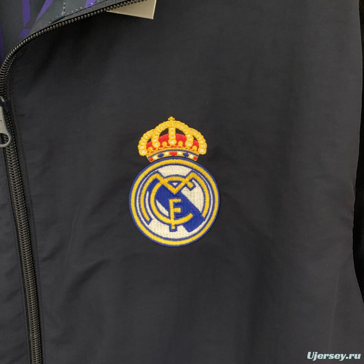 23/24 Real Madrid Navy Reversible Full Zipper Jacket