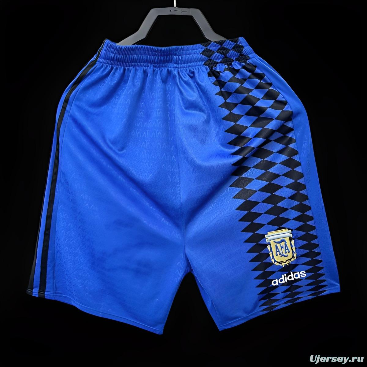 Retro 1994 Argentina Away Blue Shorts