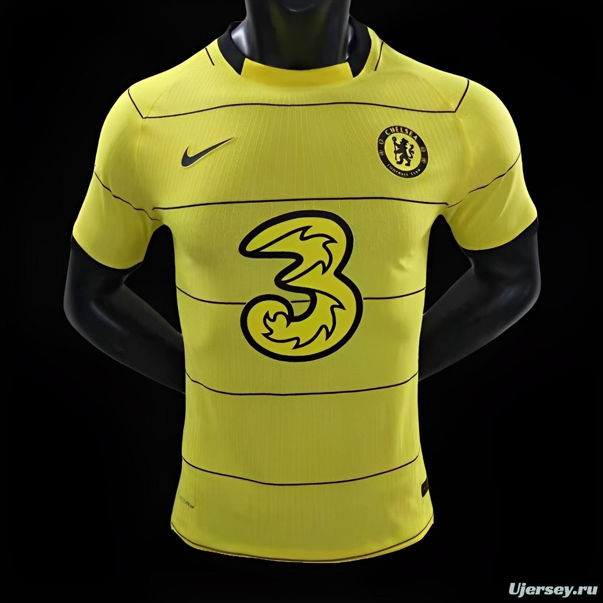 Player Version 21/22 Retro Chelsea Away Yellow Jersey