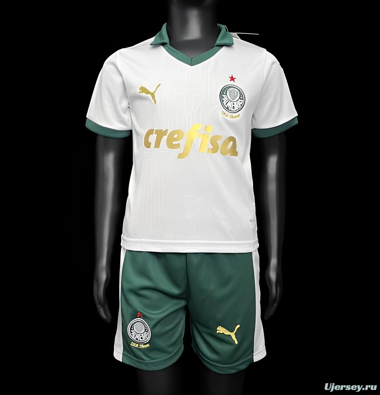 24/25 Kids Palmeiras Away White Jersey