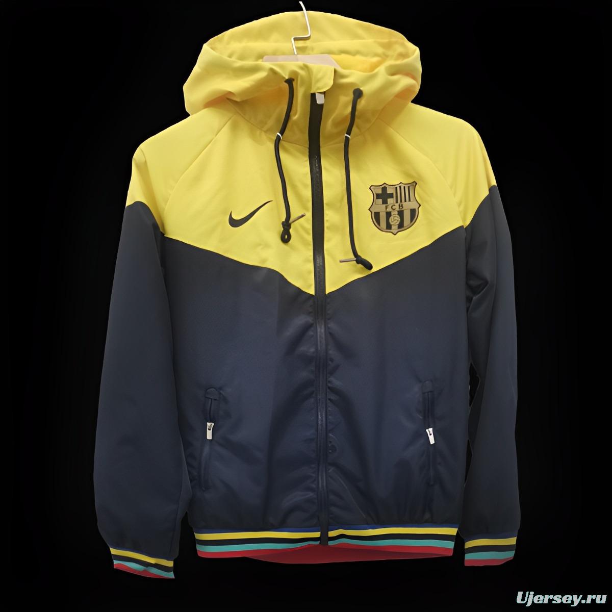 23/24 Barcelona Yellow/Black Windbreaker