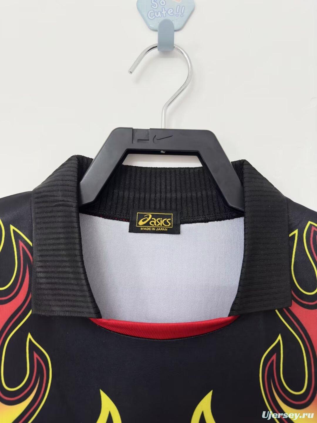 Retro 1998 Japan Goalkeeper Red Flame Long Sleeve Jersey