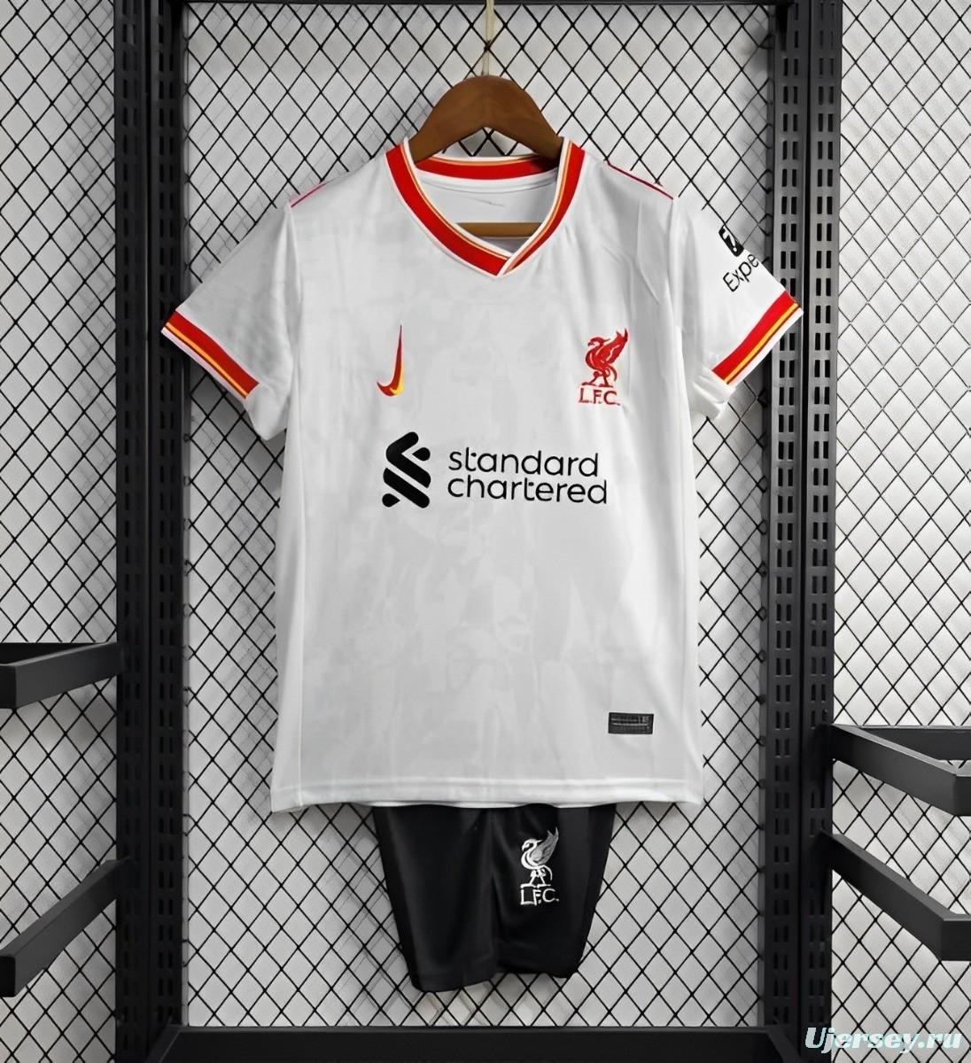 24/25 Kids Liverpool Third White Jersey