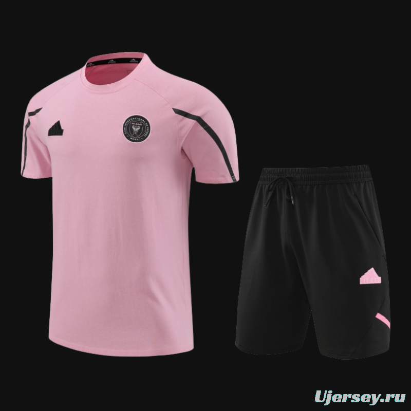 23/24 Inter Miami Pink Cotton Short Sleeve Jersey+Shorts