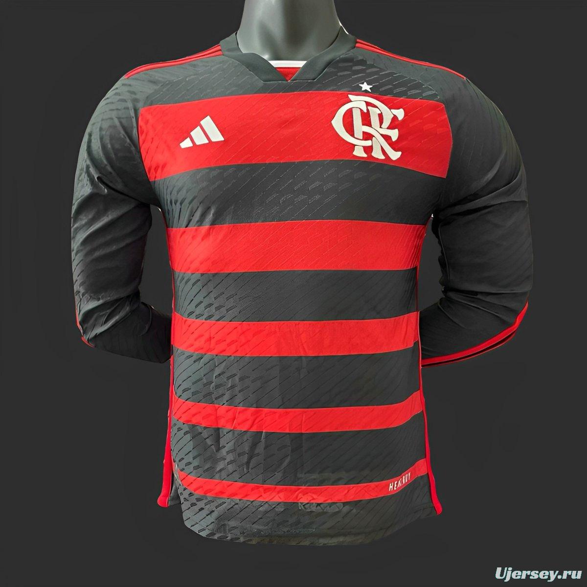 Player Version 24/25 Flamengo Home Long Sleeve Jersey