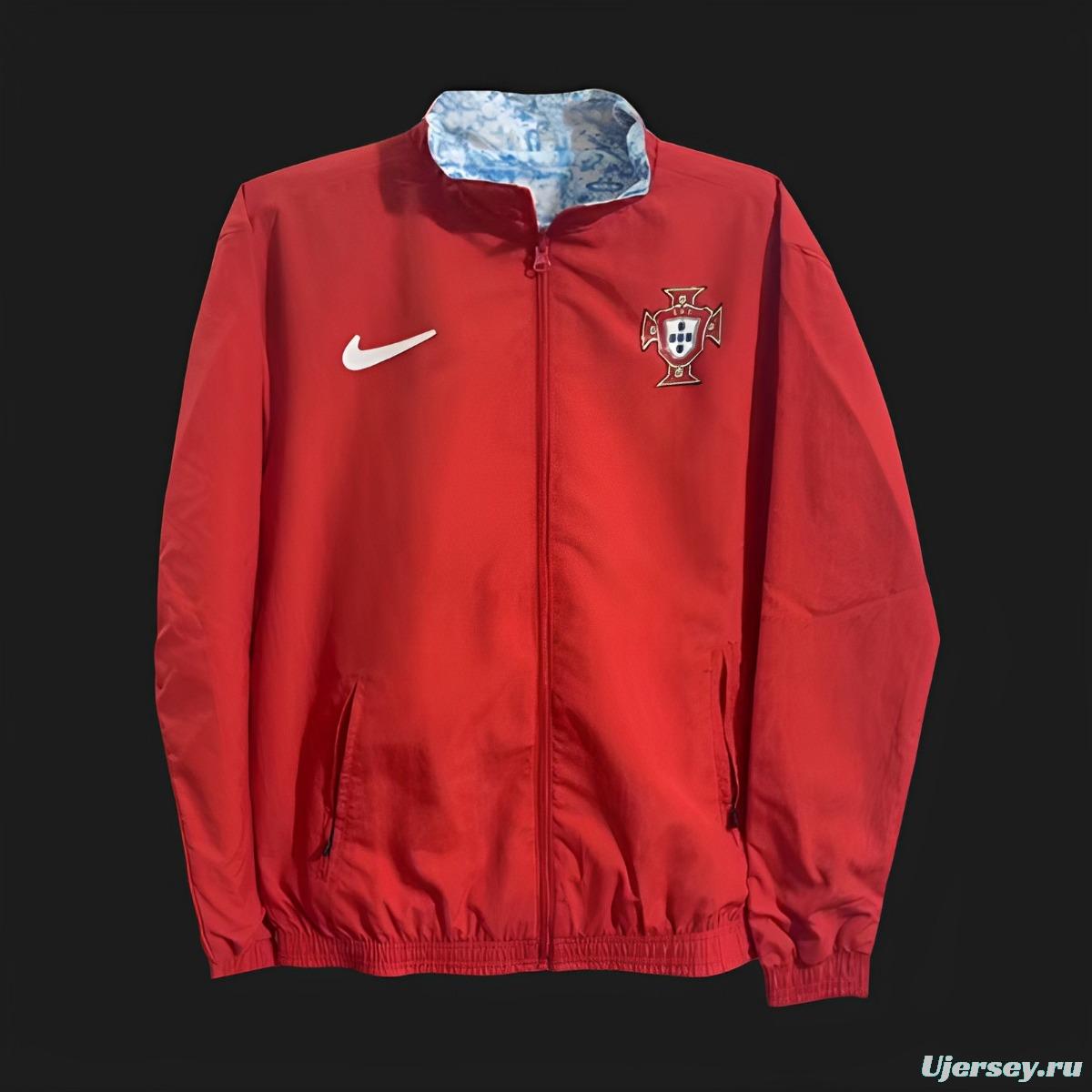 2024 Portugal Reversible Blue/Red Full Zipper Jacket