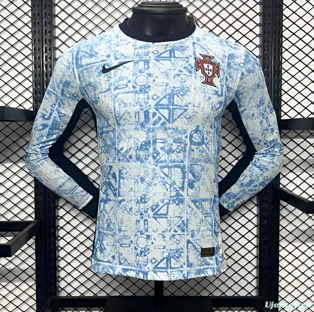 Player Version 2024 Portugal Away Long Sleeve Jersey