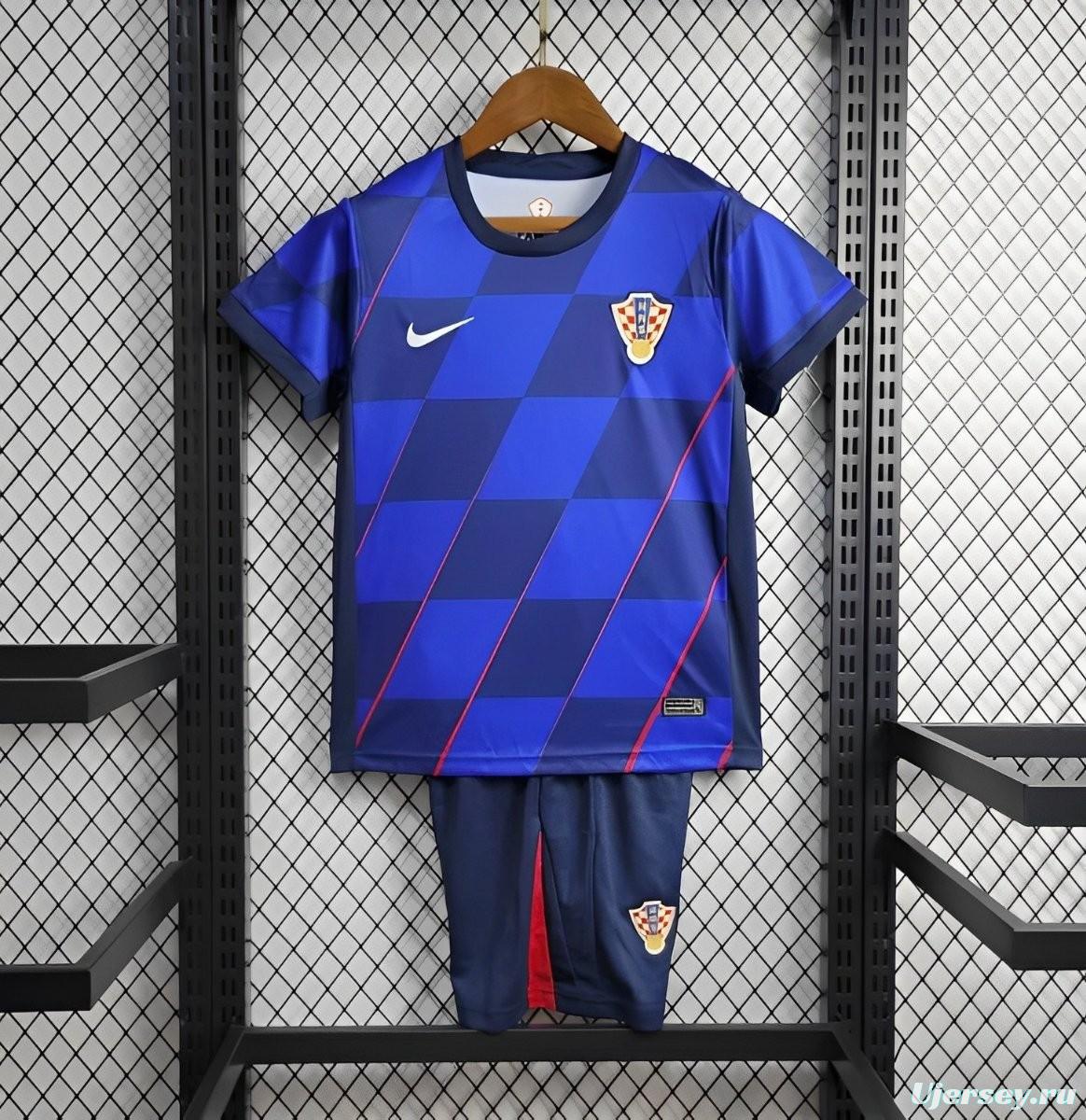 2024 KIDS Croatia Away Blue Jersey