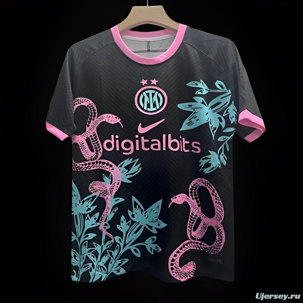 23/24 Inter Milan Pink Snake Pattern Special Jersey