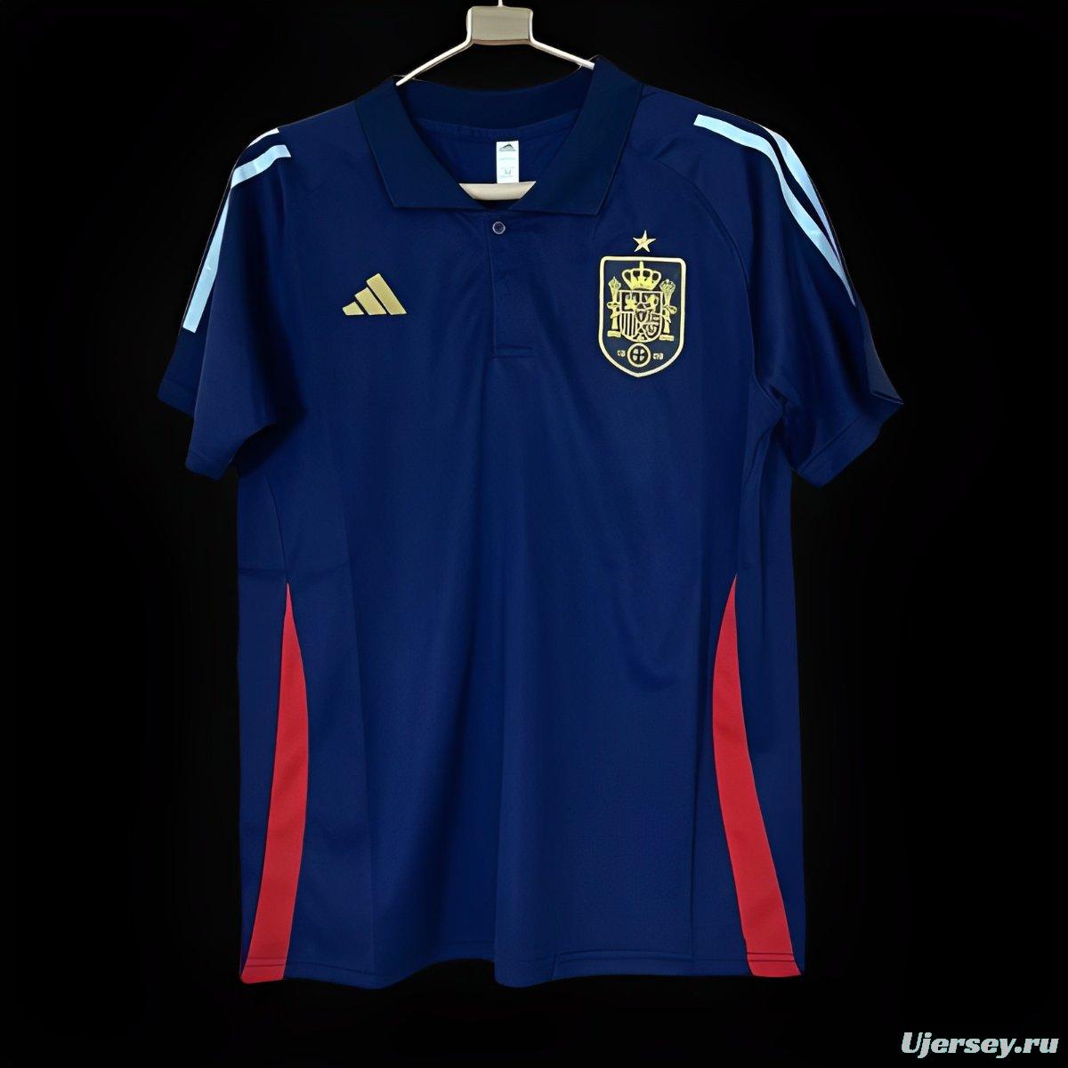 2024 Spain Navy POLO Jersey