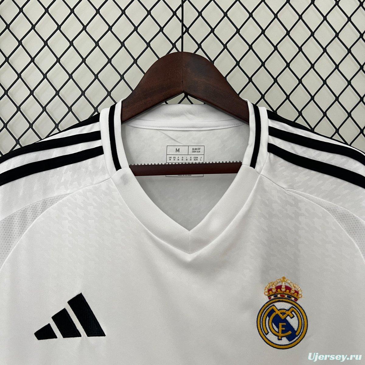 24/25 Real Madrid Home Jersey With 15 Trophy Patch