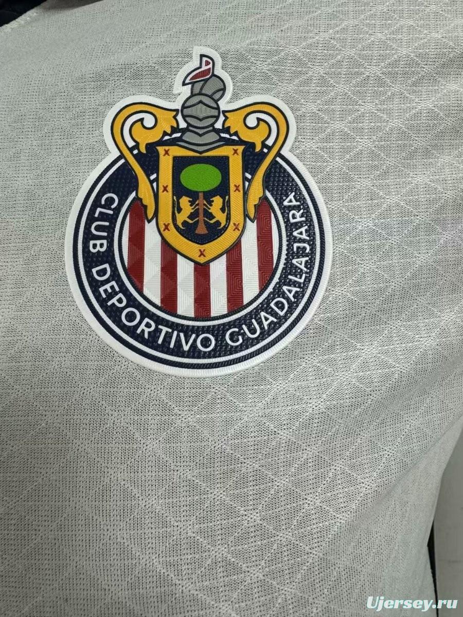 Player Version 24/25 Chivas Guadalajara Away White Jersey