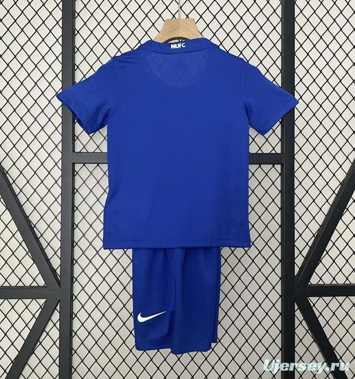 Retro 24/25 Kids Manchester United Third Blue Jersey