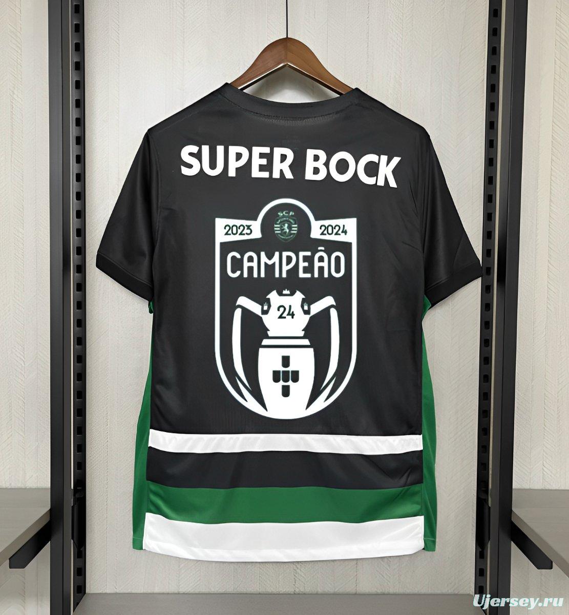 24/25 Sporting Lisbon Home Jersey With Campeões Printing