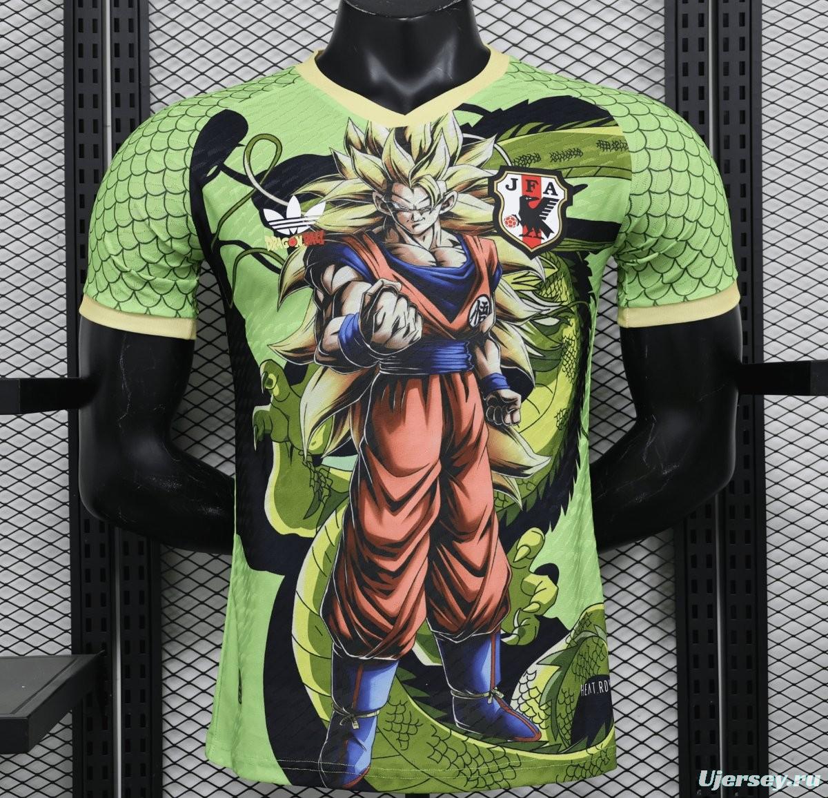 Player Version 2024 Japan Green Dragon Ball Son Goku Jersey