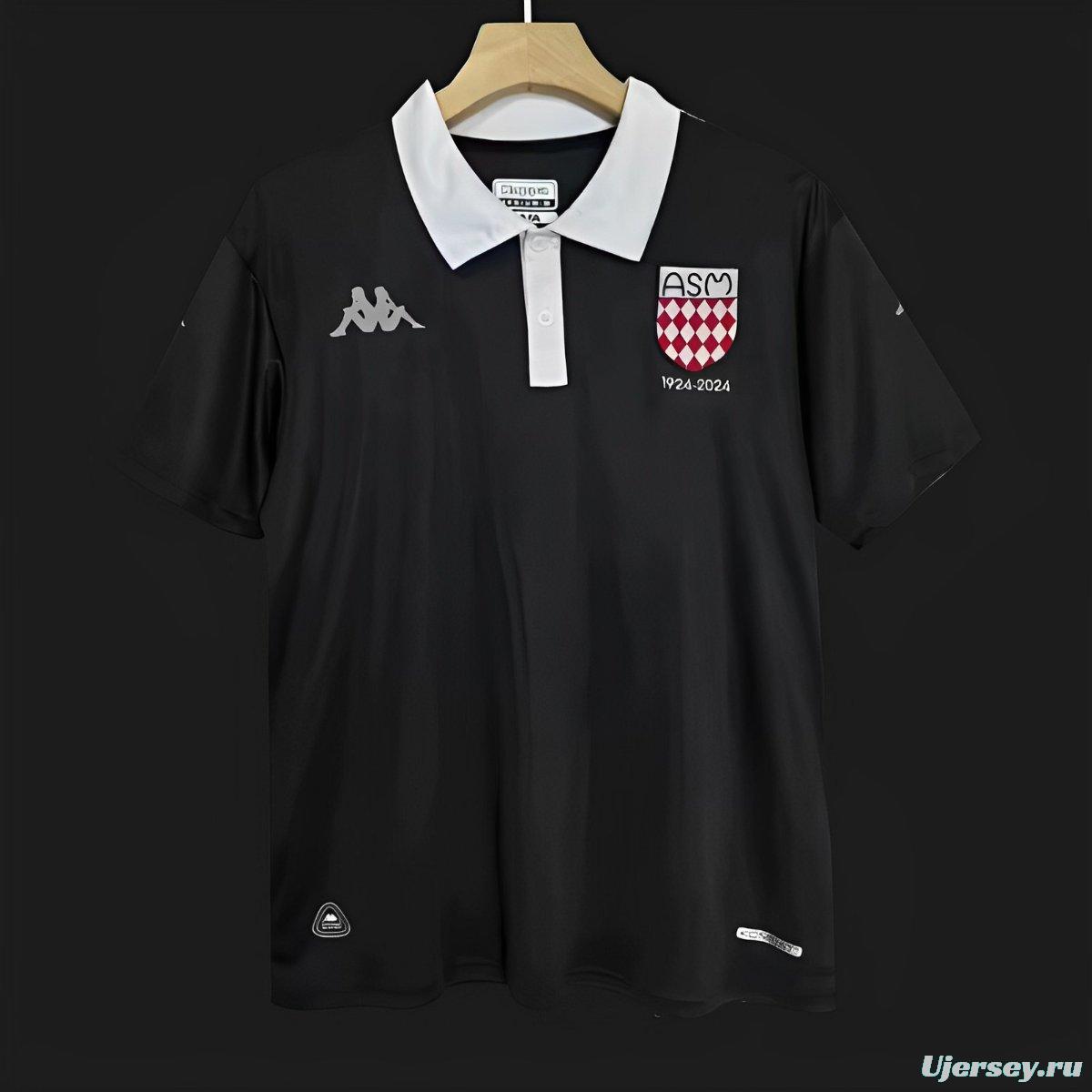 24/25 AS Monaco Black 100th Anniversary Special Jersey