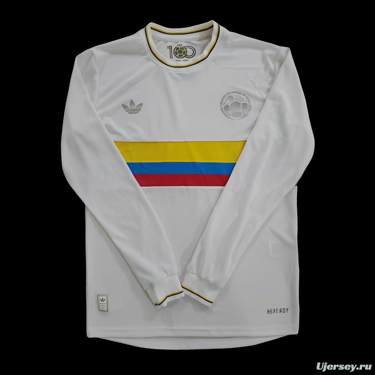 2024 Colombia White 120Th Anniversary Long Sleeve Jersey