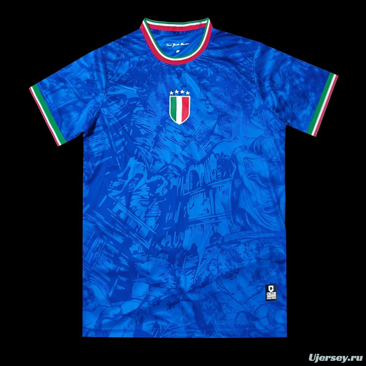 2024 Italy Michelangelo Blue Special Training Jersey