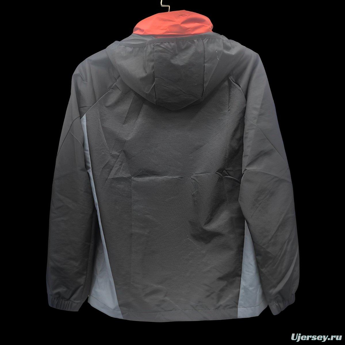 24/25 Manchester United Black/Red Windbreaker