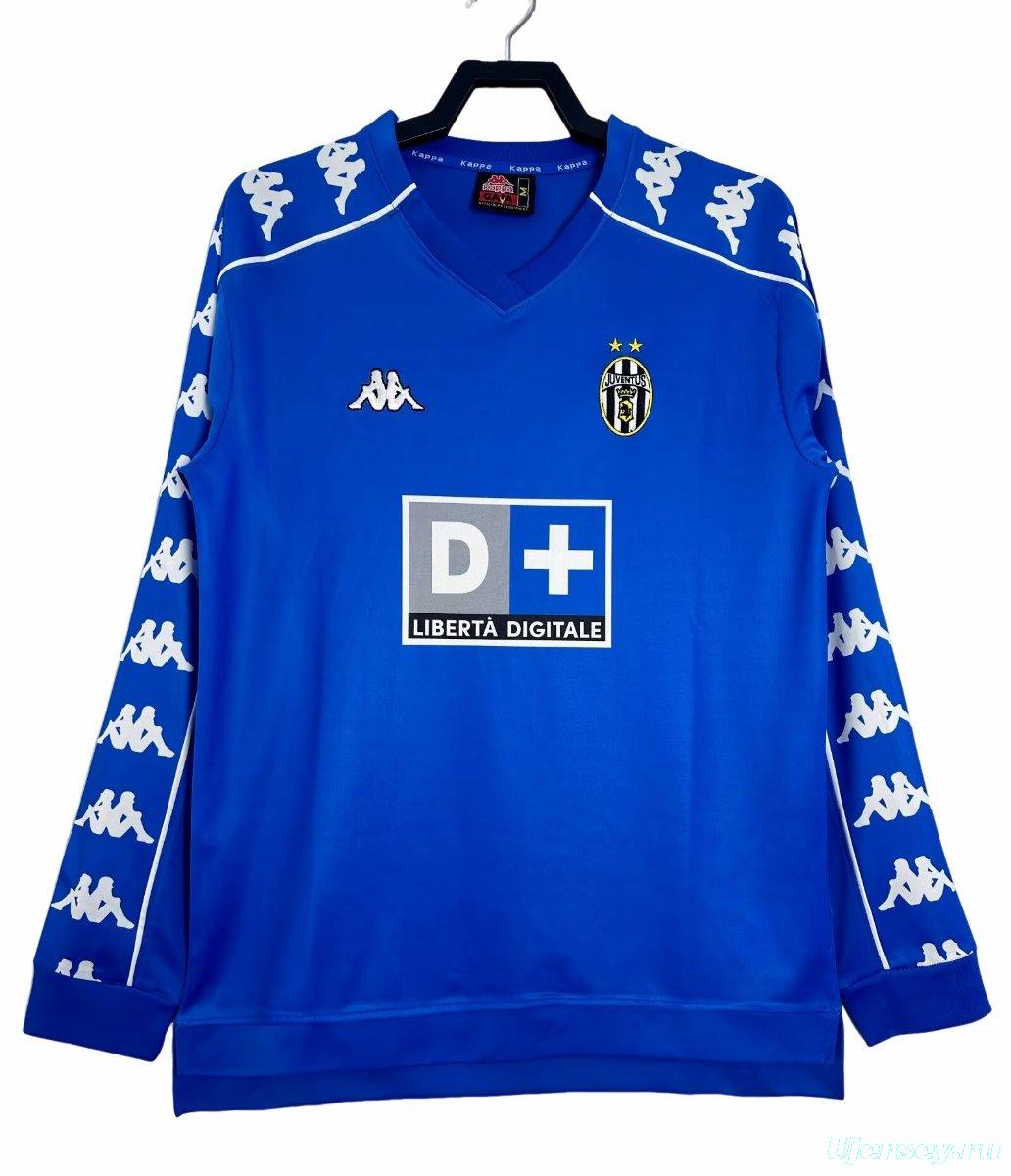 Retro 99/00 Juventus Away Long Sleeve Blue Jersey