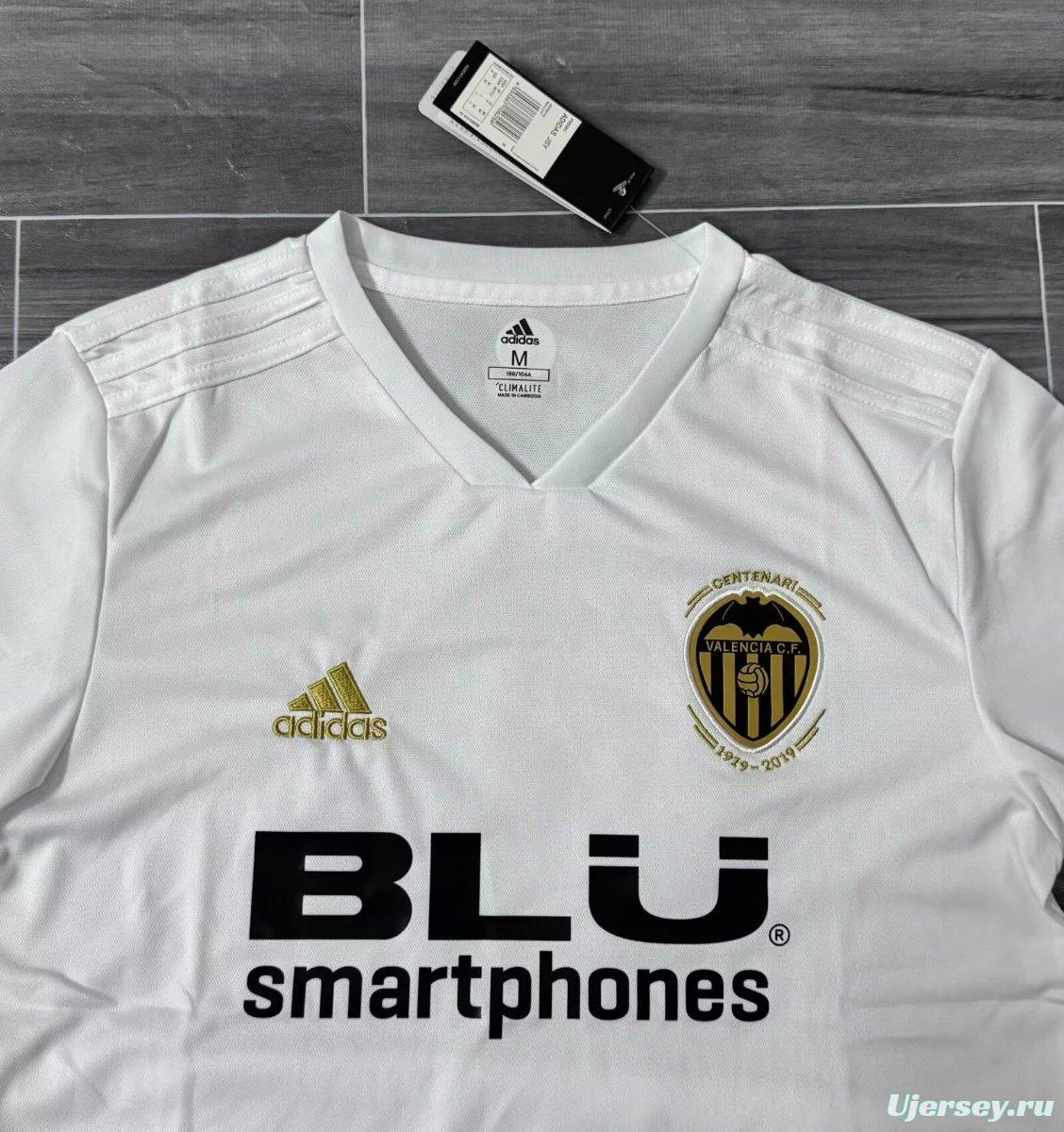 Retro 18/19 Valencia 100th Anniversary Home Jersey