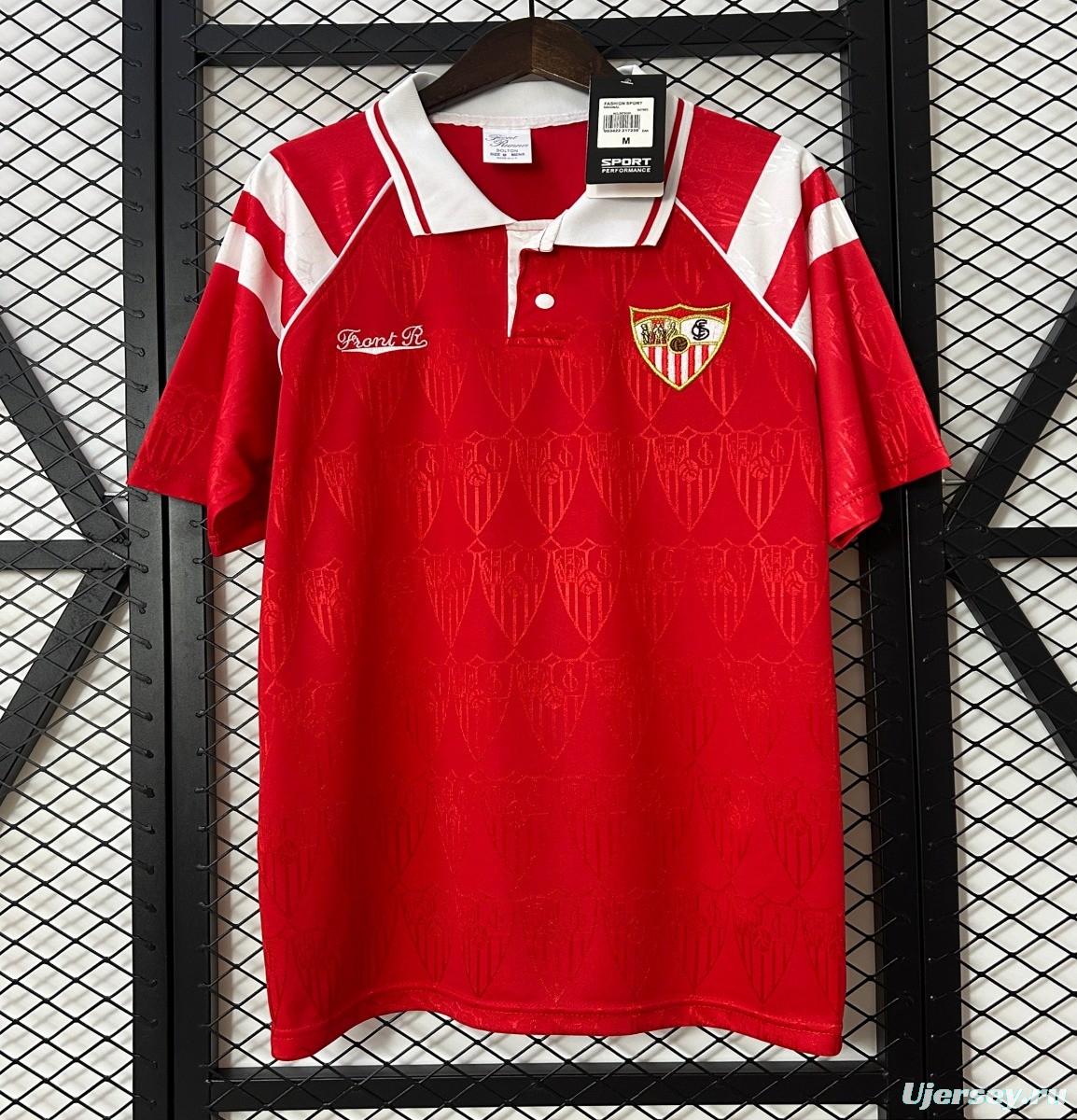 Retro 92/93 Sevilla FC Away Red Jersey