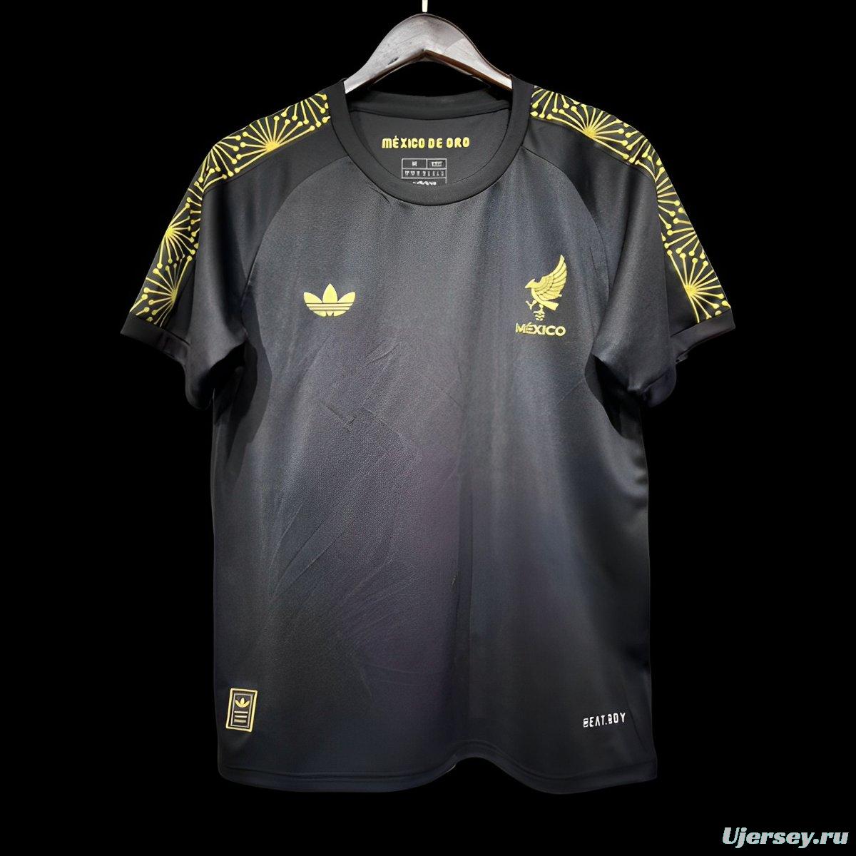 Player Version 2025 Mexico Gold Cup Black Pre-Match Jersey