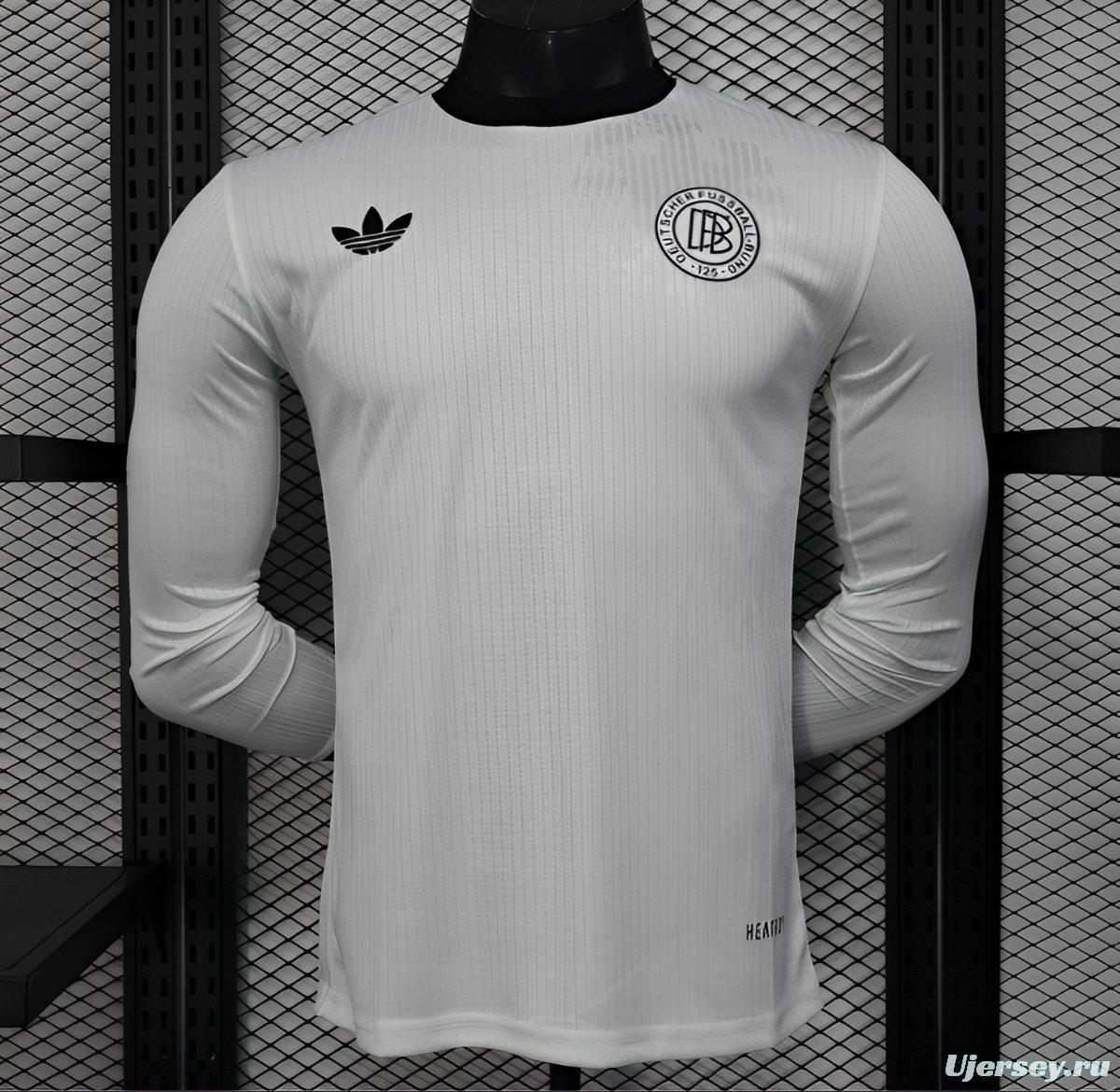 Player Version 2025 Germany Home Long Sleeve 125Th Anniversary Jersey