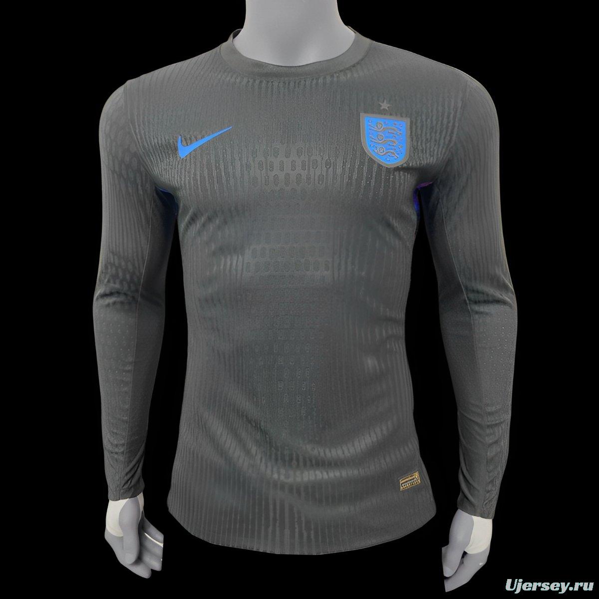 Player Version 2025 England Away Long Sleeve Jeresy