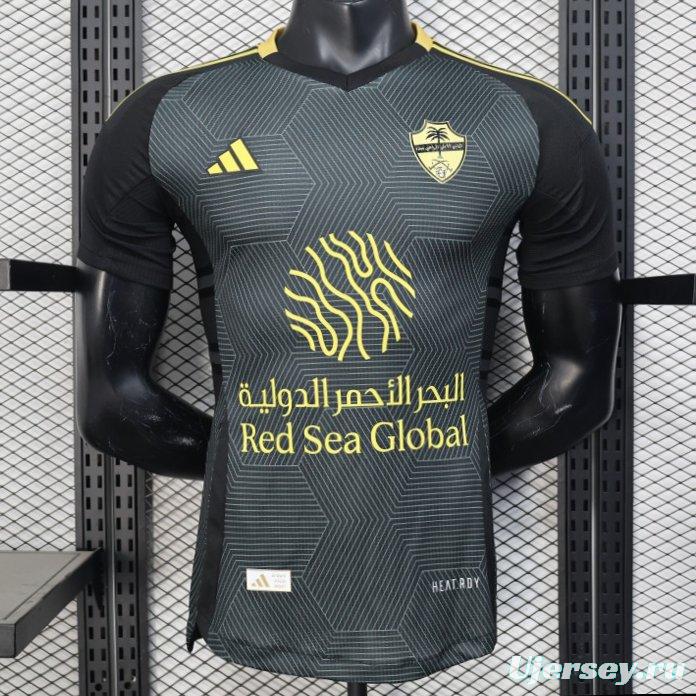 Player Version 25/26 Al-Ahli Saudi FC Black with Geometric Pattern Jersey