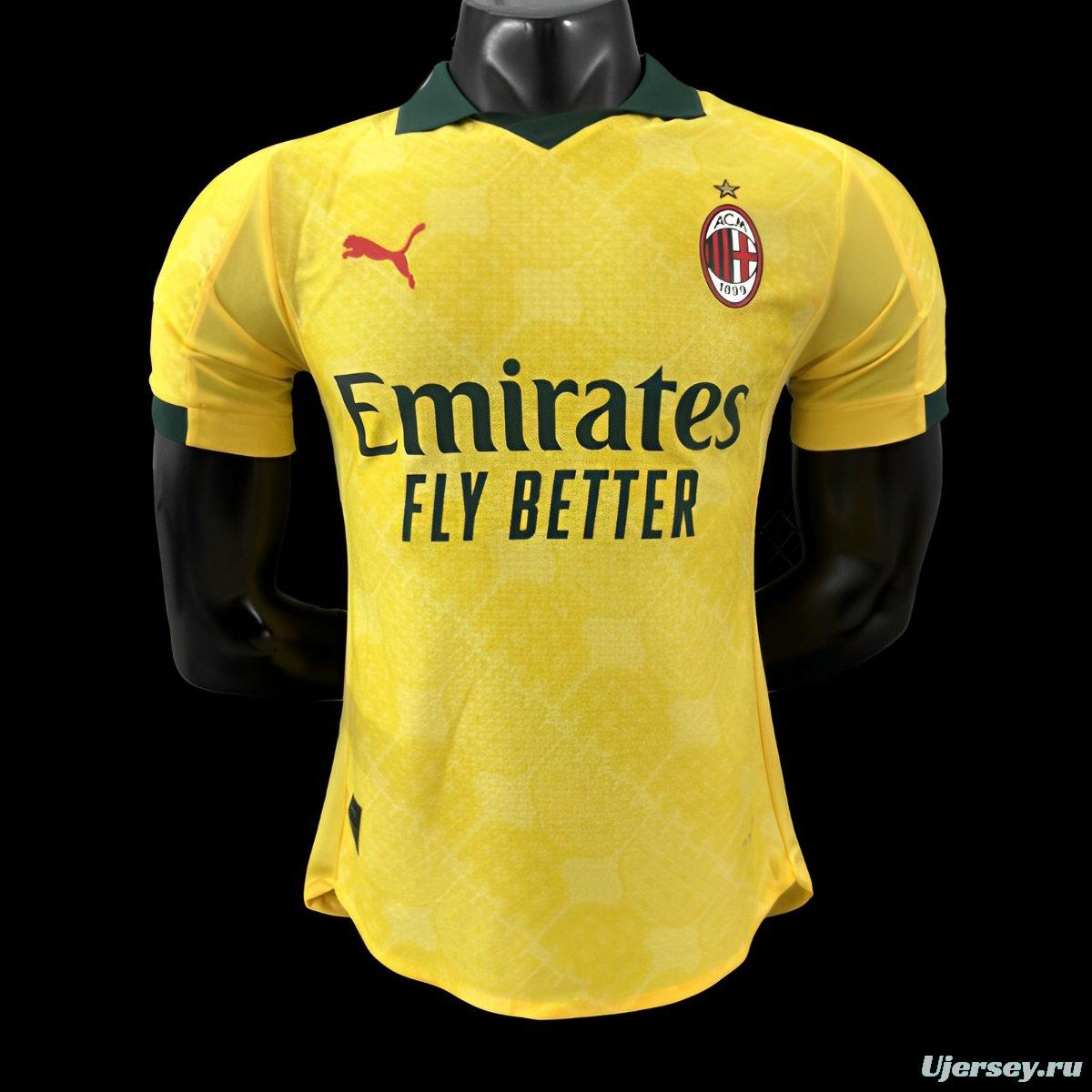 Player Version 25/26 AC Away Yellow Jersey