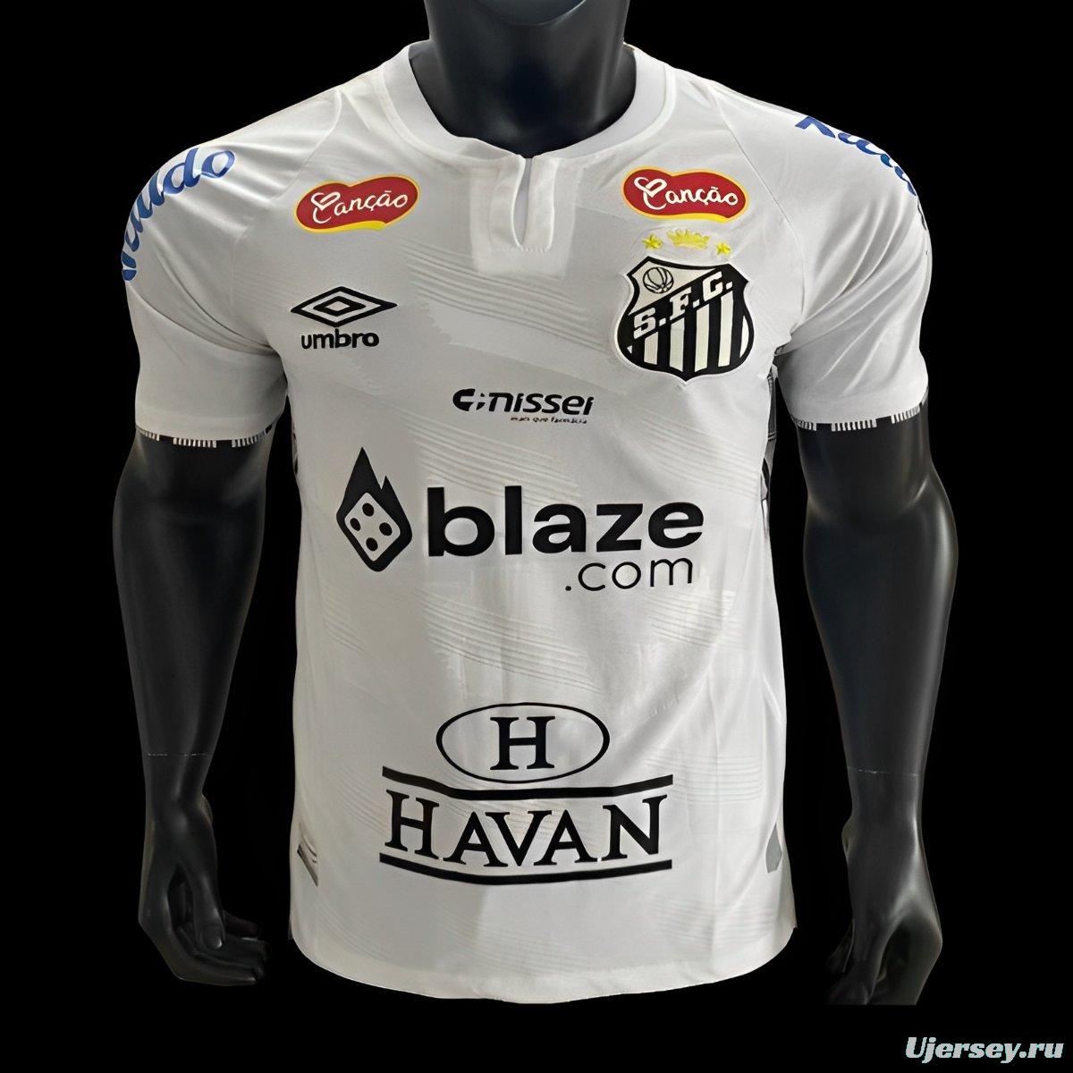 25/26 Santos Home Jersey With Full Sponsors