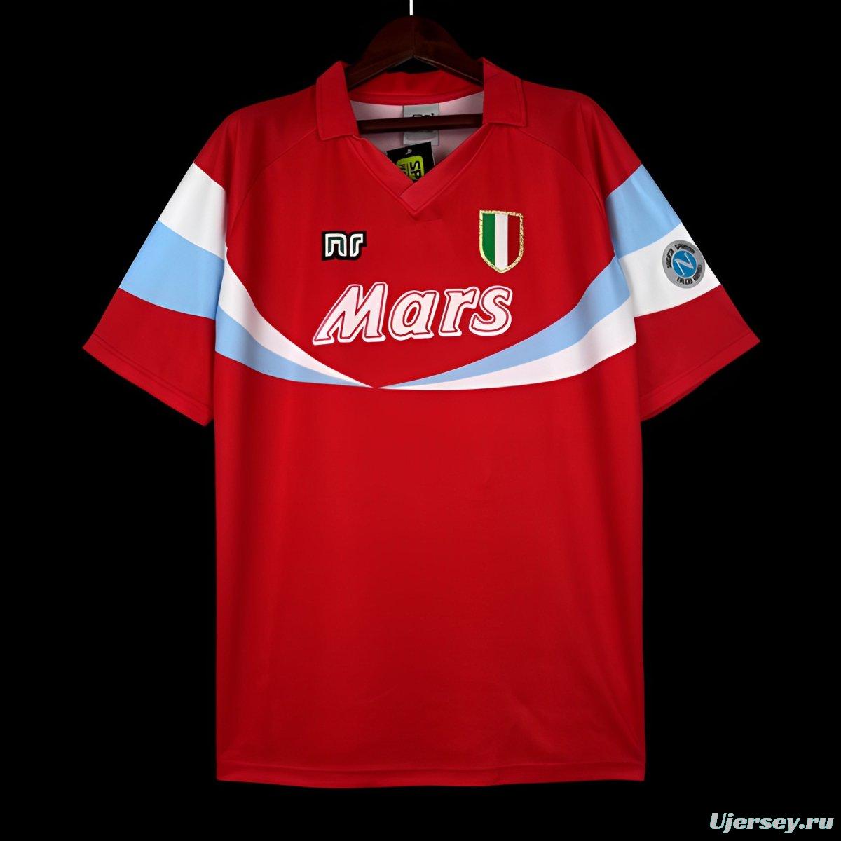 Retro 90/91 Napoli Third Red Jersey