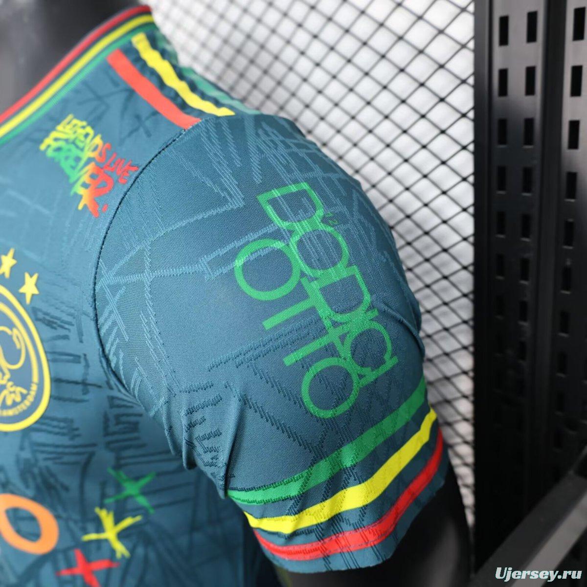 25/26 Ajax Navy Blue with Bob Marley Tribute Jersey