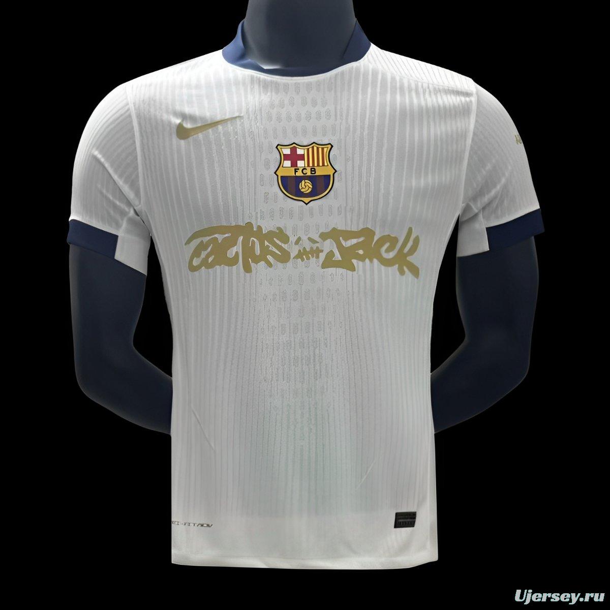 24/25 Barcelona x Travis Scott White Jersey