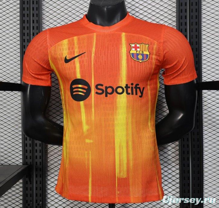 Player Version 25/26 FC Barcelona Orange with Flame Gradient Jersey