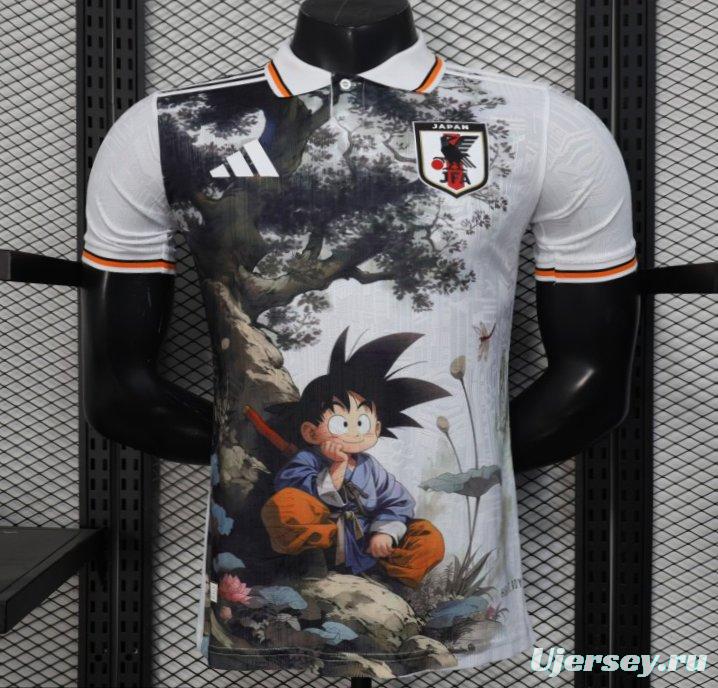 Player Version 2025 Japan White with Dragon Ball Nature Scene Jersey