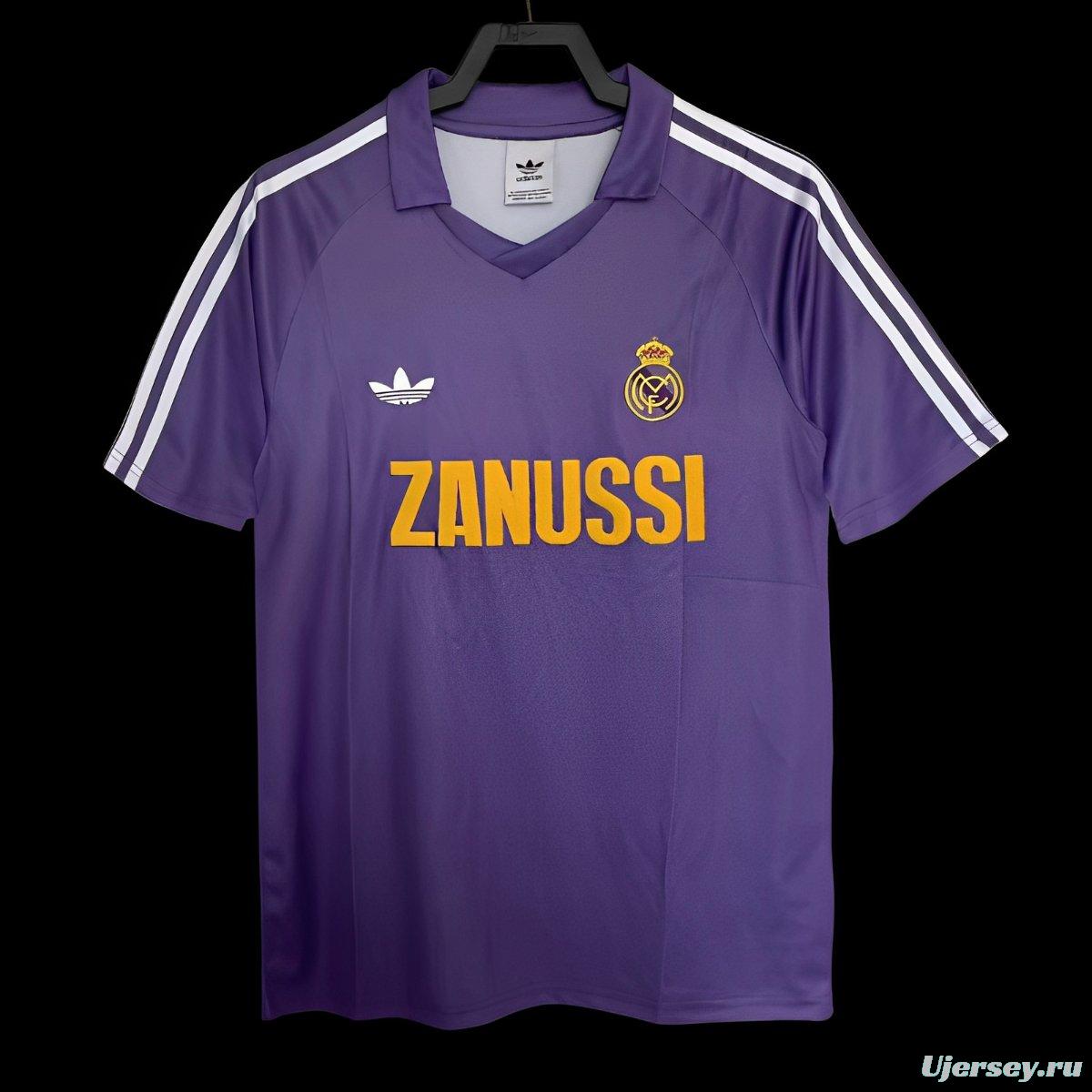 Retro 84/85 Real Madrid Away Purple Jersey