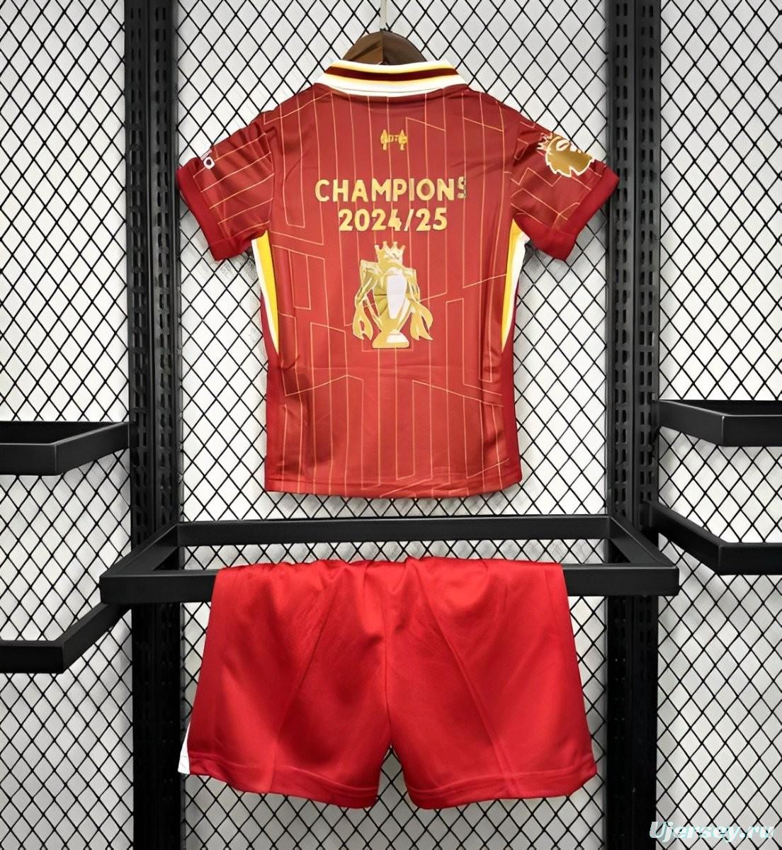 24/25 Kids Liverpool Home Jersey With Champion Printing