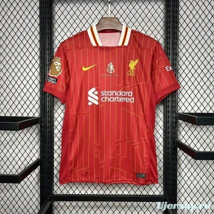 24/25 Liverpool Home Jersey With Champion Printing