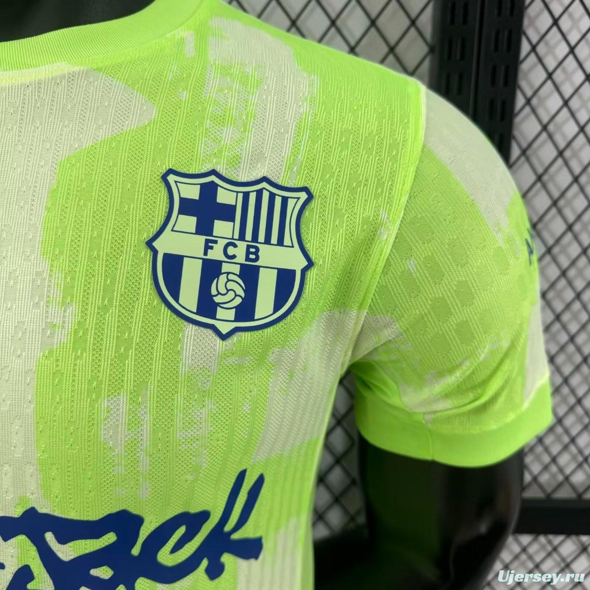 24/25 Barcelona x Travis Scott Third Green Jersey