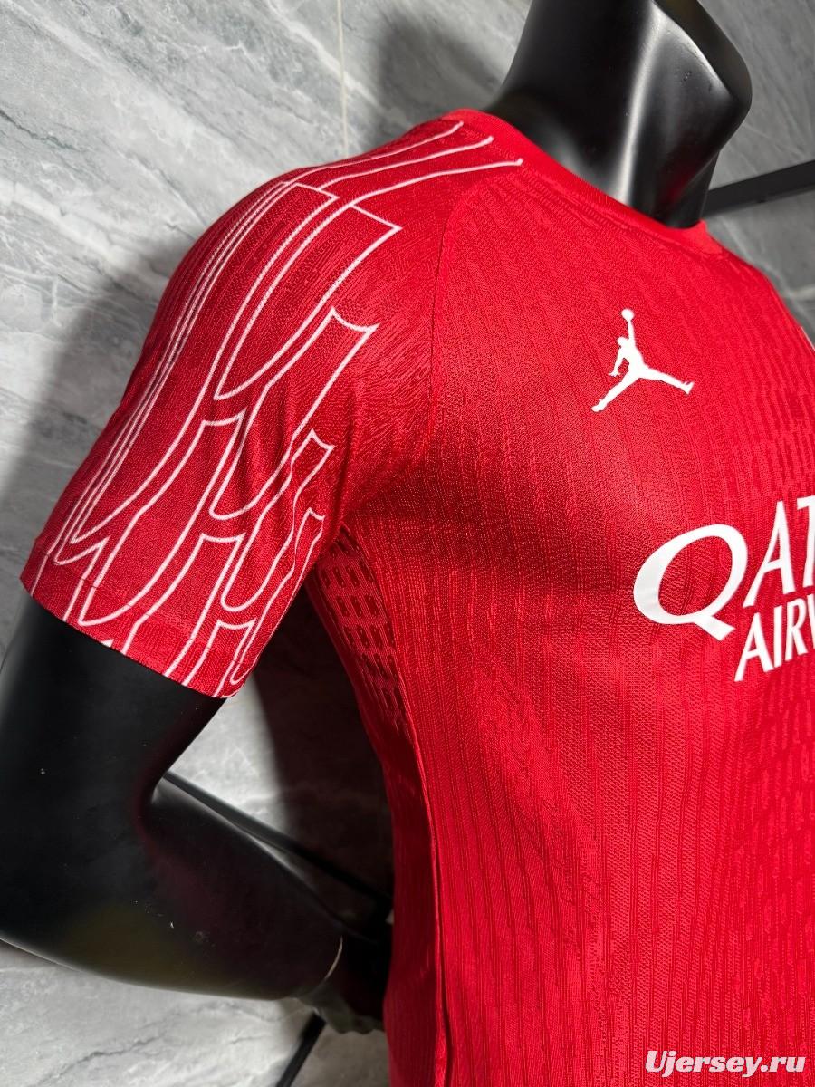 1 Star Player Version 25/26 PSG Red Champion Jersey