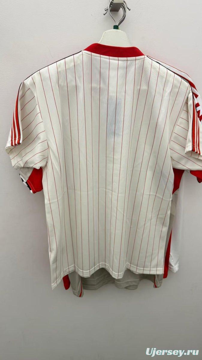 25/26 Benfica Adidas Original White with Red Pinstripes Jersey