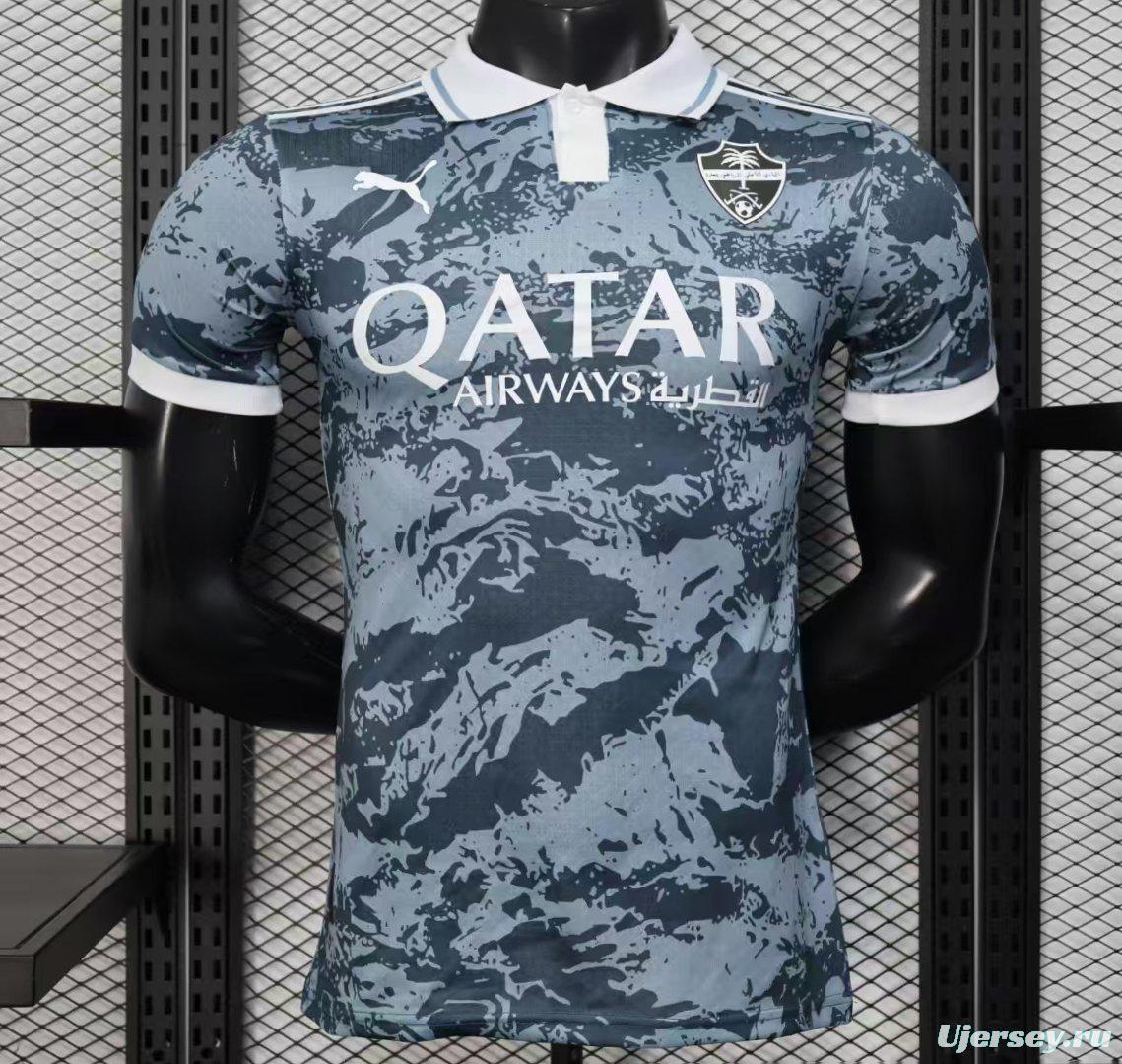 Player Version 25/26 Al-Ahli Gray with Camouflage Pattern Jersey