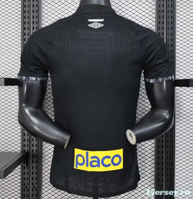 Player Version 25/26 Santos FC Black with Geometric Pattern Jersey